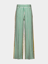 Paula Sonia Multi Stripes Silk Twill Pants