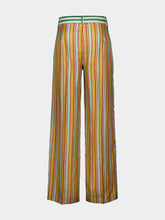 Paula Sonia Multi Stripes Silk Twill Pants