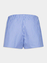 Miu Miu Sapphire Blue Striped Cotton Boxer Shorts