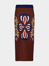 Paula Spar Potting Soil Jacquard Pencil Skirt