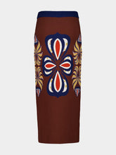 Paula Spar Potting Soil Jacquard Pencil Skirt