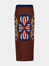 Paula Spar Potting Soil Jacquard Pencil Skirt