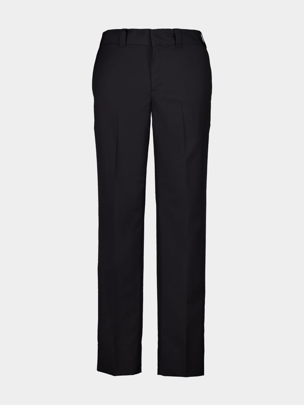 Black Wool Blend Trousers