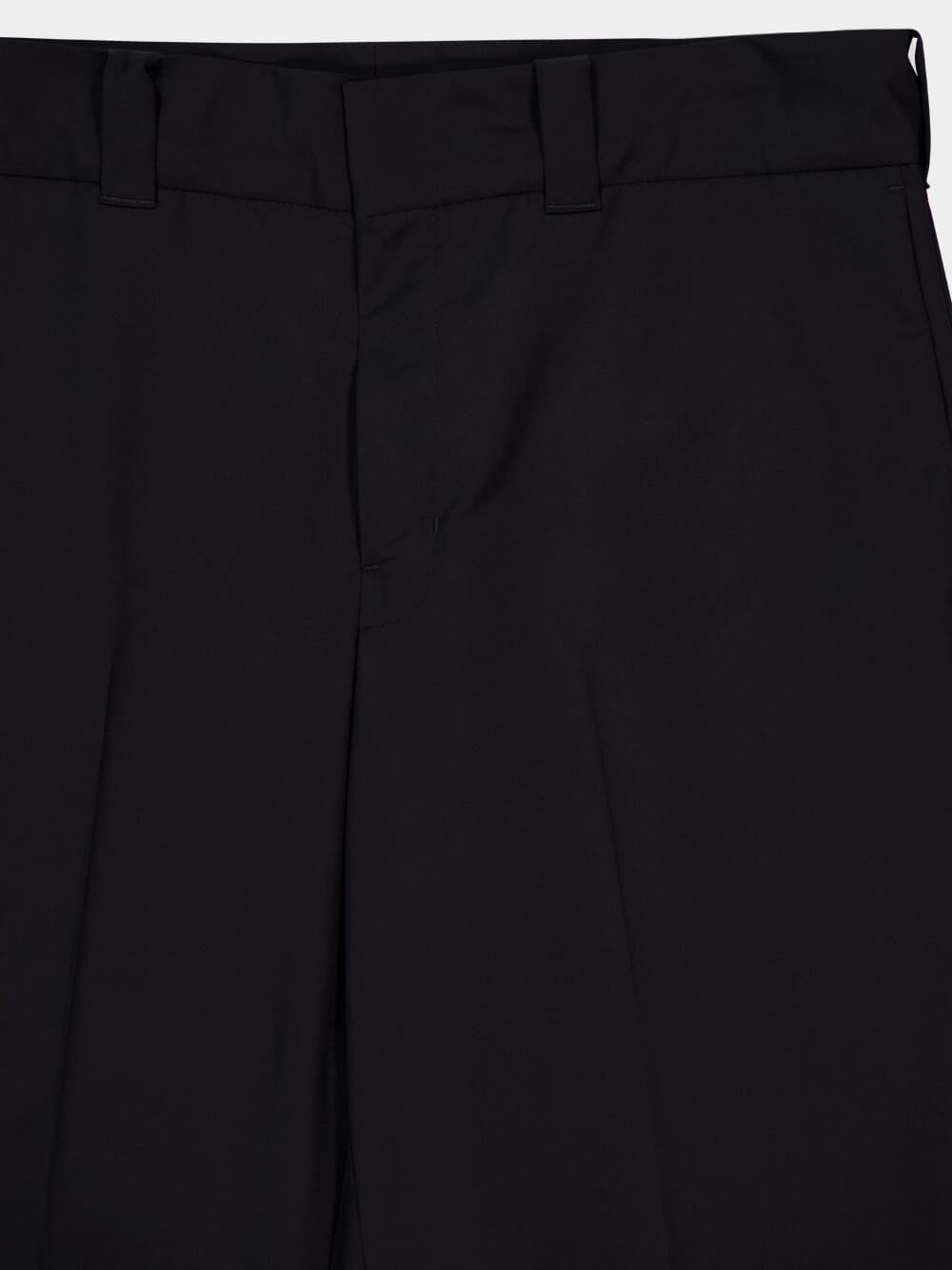 Black Wool Blend Trousers