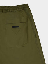 Prada Militare Green Straight-Fit Poplin Trousers