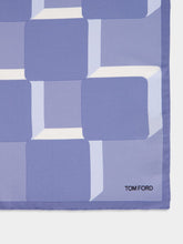Tom Ford Light Blue Silk Pocket Square