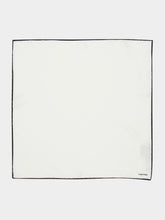 Tom Ford White Satin Silk Pocket Square