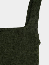 Hunza G Metallic Khaki Square Neck Swimsuit
