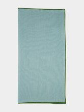 Borgo Delle Tovaglie Blue and Fern Linen Thread Napkin