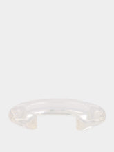 Lizzie Fortunato Clear Resin Ridge Cuff Bracelet