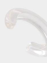 Lizzie Fortunato Clear Resin Ridge Cuff Bracelet