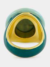Aurélie Bidermann Turquoise and Malachite Tabarin Ring