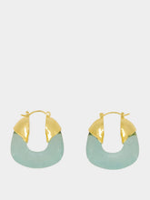 Lizzie Fortunato Lagoon Blue Organic Hoop Earrings