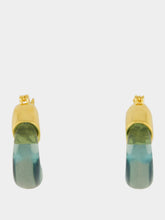 Lizzie Fortunato Lagoon Blue Organic Hoop Earrings