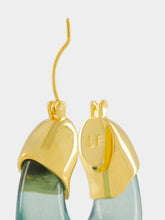 Lizzie Fortunato Lagoon Blue Organic Hoop Earrings