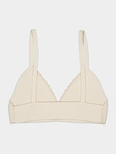 ESCVDO Ivory Cima Knitted Cotton Crop Top