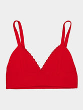 ESCVDO Apple Red Cropped Knit Cotton Top