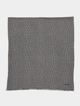 Tom Ford Prince of Wales Grey Wool Scarf