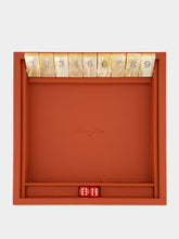 Hector Saxe Paris Brick Orange Grained Leather Shut The Box Game