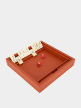 Hector Saxe Paris Brick Orange Grained Leather Shut The Box Game