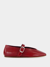 Le Monde Beryl Oxblood Stella Eel-Embossed Leather Slipper