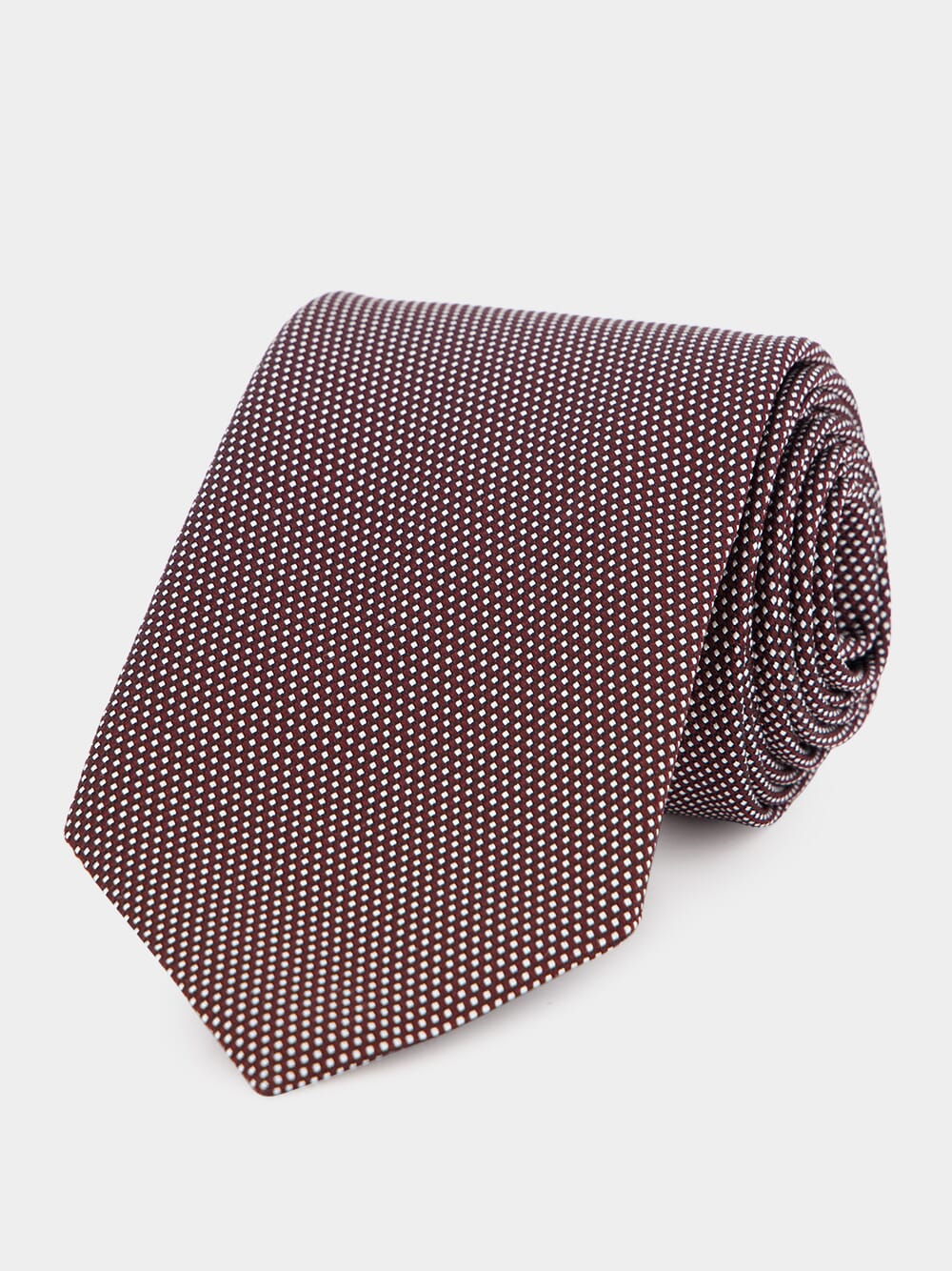 Purple Dot Pattern Silk Tie