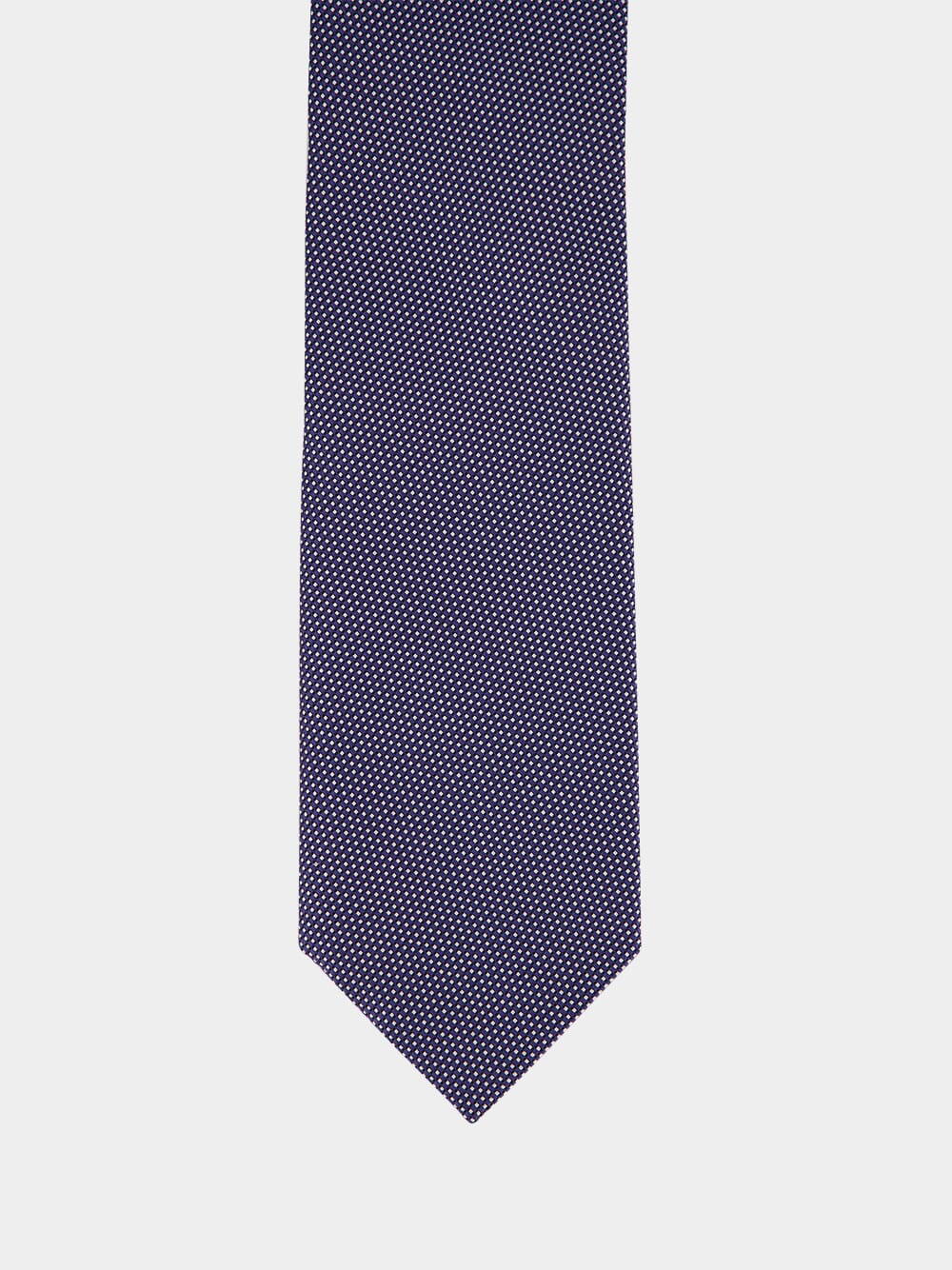 Avian Blue Dot Pattern Silk Tie