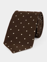 Tom Ford Chocolate Brown Polka Dot Silk Tie