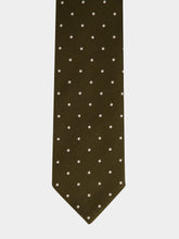 Tom Ford Military Green Polka Dot Silk Tie