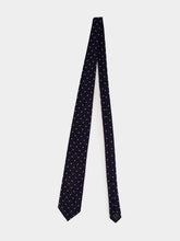 Tom Ford Navy Polka Dot Silk Tie