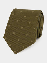 Tom Ford Olive Green Polka Dot Silk Tie