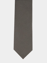 Tom Ford Black and Silver Mulberry Silk Tie