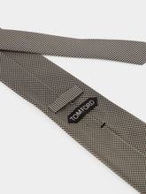 Tom Ford Silver and Black Mulberry Silk Tie