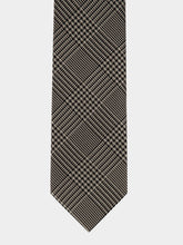 Tom Ford Silver Prince of Wales Mulberry Silk Tie