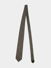 Tom Ford Silver Prince of Wales Mulberry Silk Tie