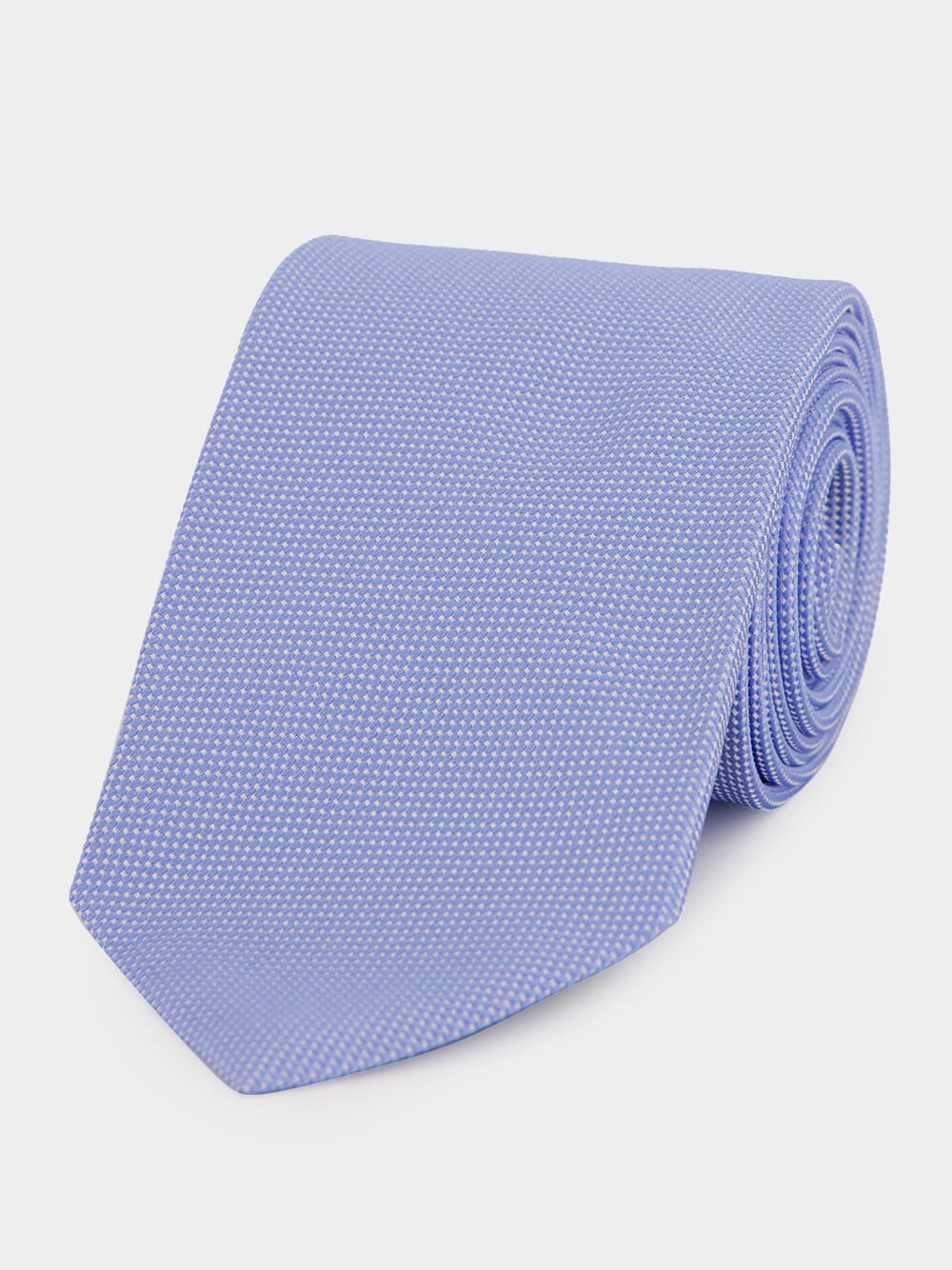 Light Blue Solid Silk Tie