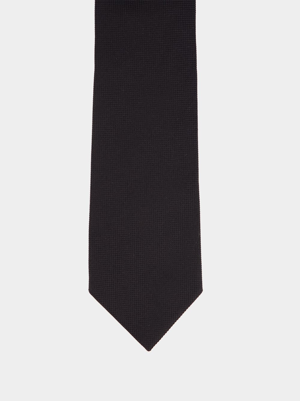 Black Solid Silk Tie