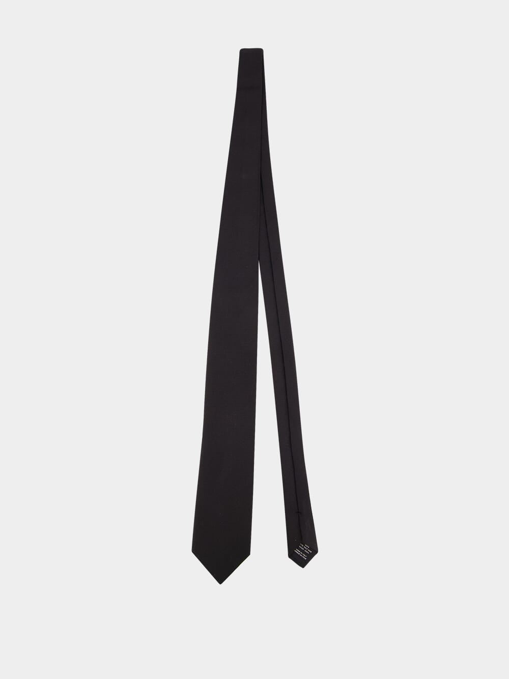 Black Solid Silk Tie