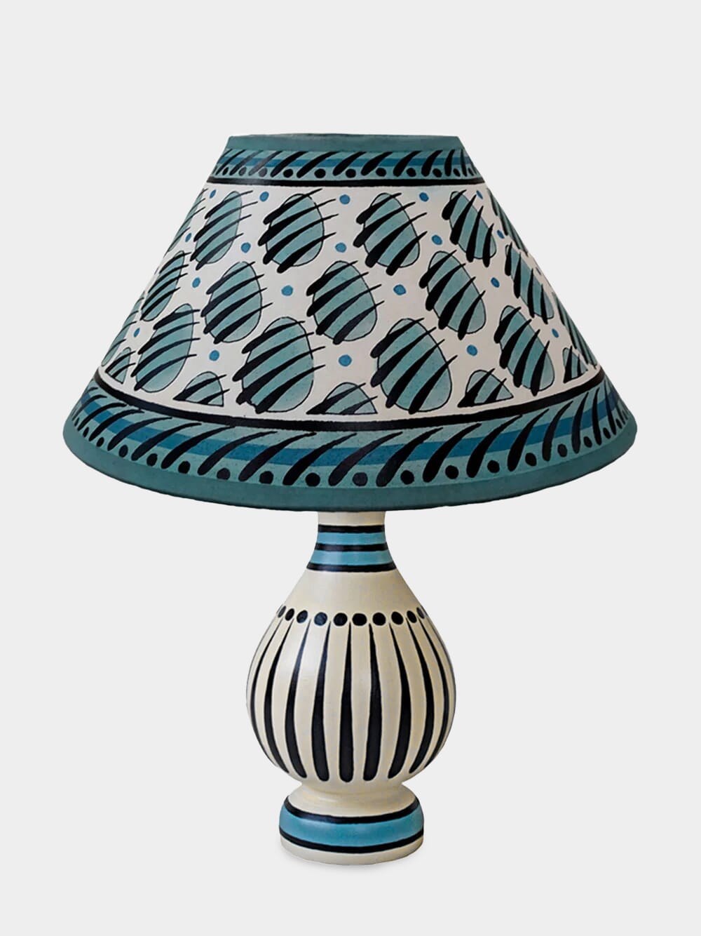 Stripey vase lamp