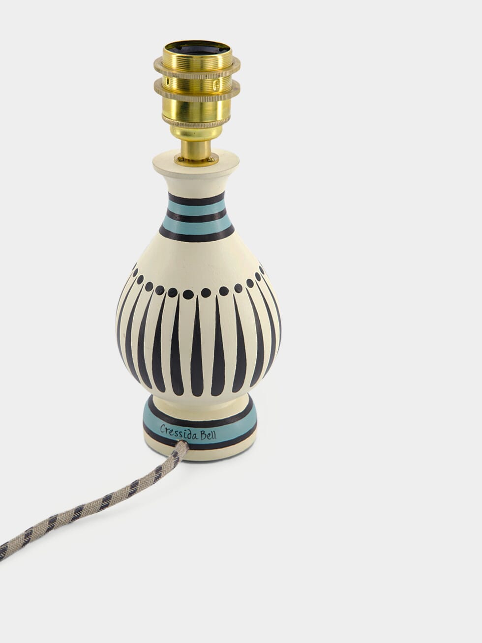 Stripey vase lamp