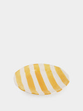 Les Ottomans Yellow Striped Ceramic Dessert Plate
