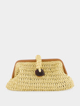 Serena Uziyel Natural Delphine Raffia Clutch Bag