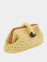 Serena Uziyel Natural Delphine Raffia Clutch Bag