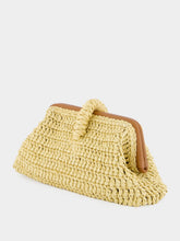 Serena Uziyel Natural Delphine Raffia Clutch Bag