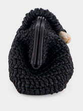 Serena Uziyel Black Delphine Raffia Clutch Bag