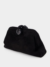 Serena Uziyel Black Petra Suede Clutch Bag