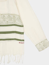 Baziszt Off-White and Khaki Embroidered Talilo Shirt