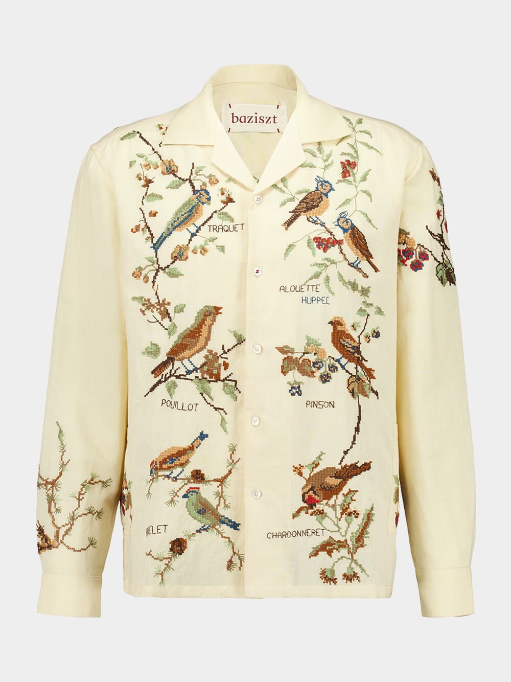 Avian Embroidered Button-Up Shirt