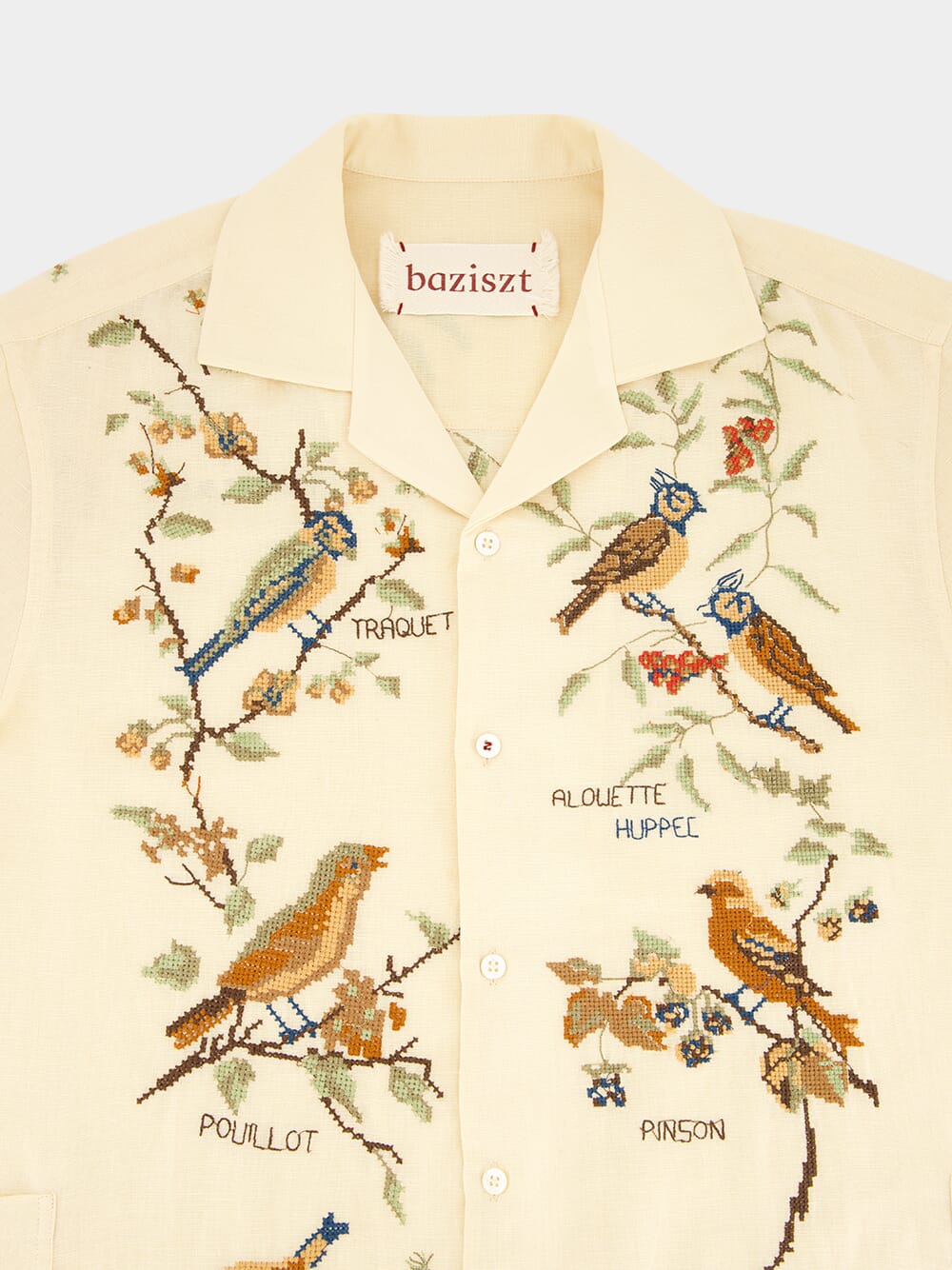 Avian Embroidered Button-Up Shirt