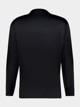 Tom Ford Black Silk Henley Pyjama Top